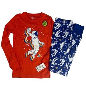 OshKosh B'Gosh Boys Space Astronaut Basketball Glow in the Dark 2 Pc Pajama Set
